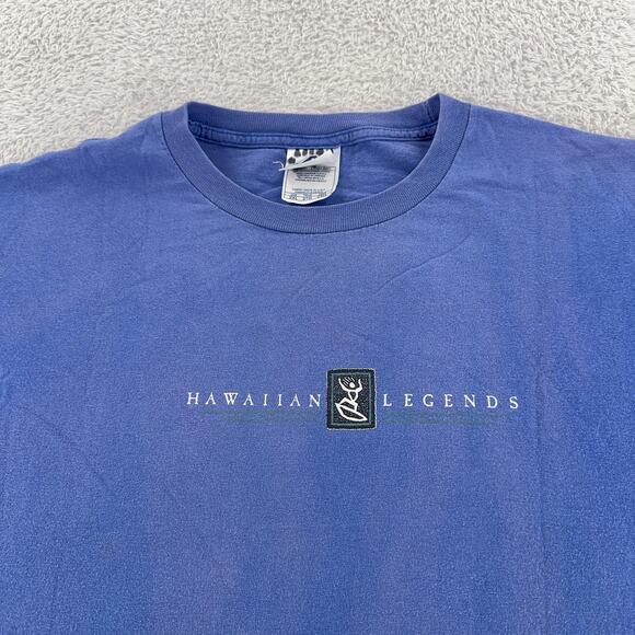 Hawaiian Legends Shirt Mens 2XL Blue Surfer Graphic Tee Vintage Style Surf USA - Picture 3 of 8